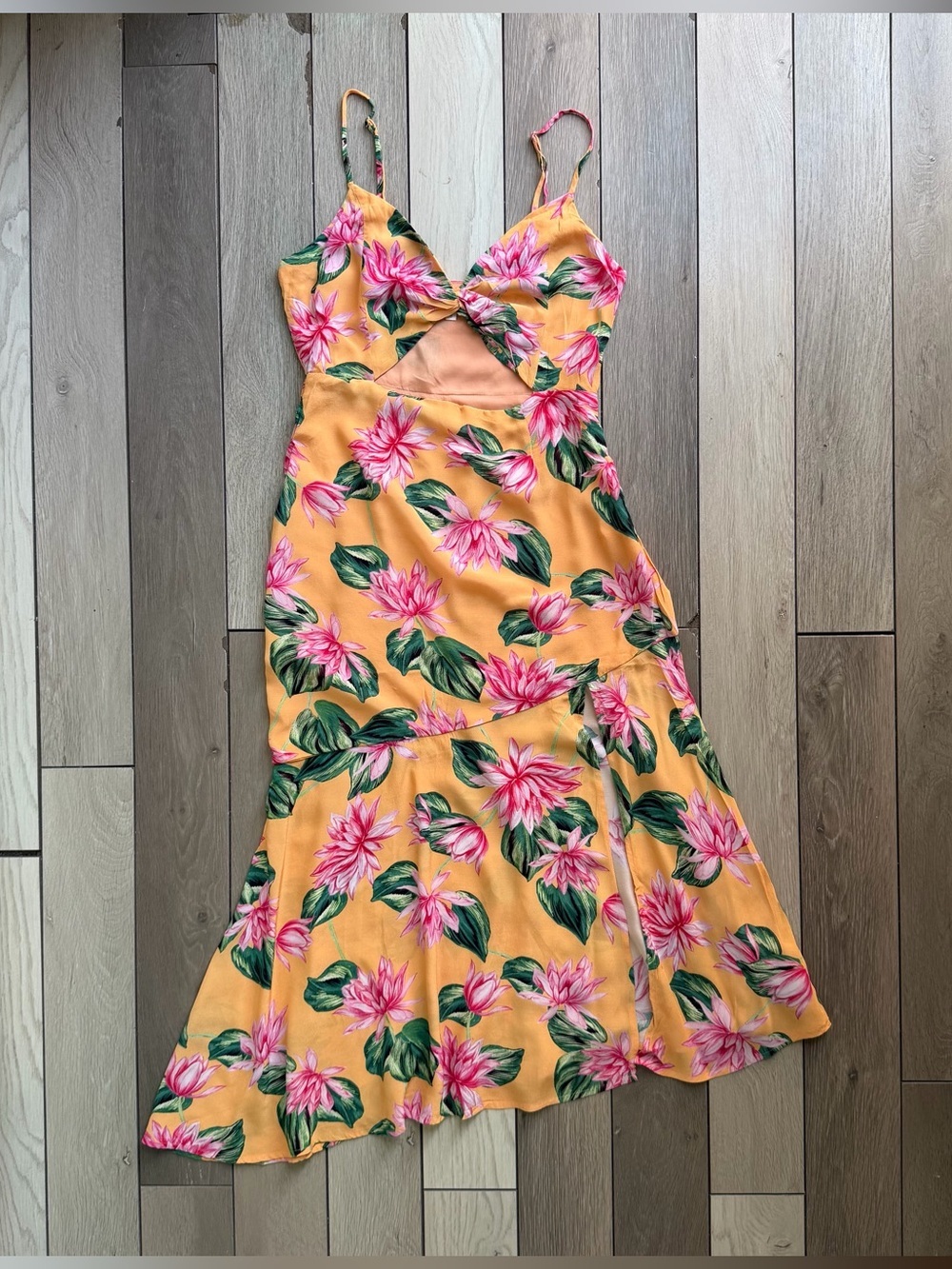 Privacy Please Floral Print Midi Length Dress